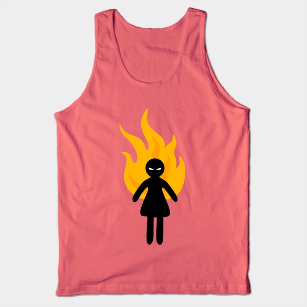 Beware of The Angry Girl Tank Top by XOOXOO